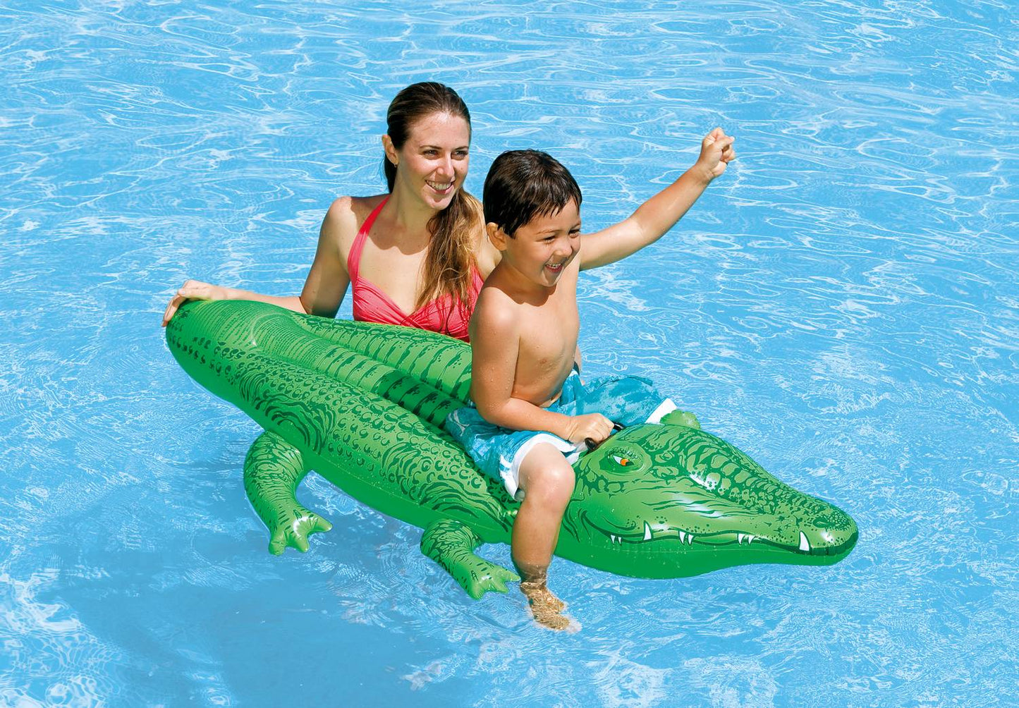 Inflatable alligator mattress for swimming 168cm