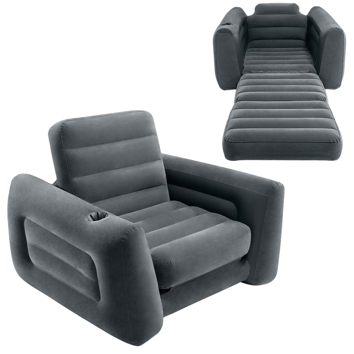 Inflatable armchair, mattress, daybed, bed 2in1 INTEX - 221x107x66 cm