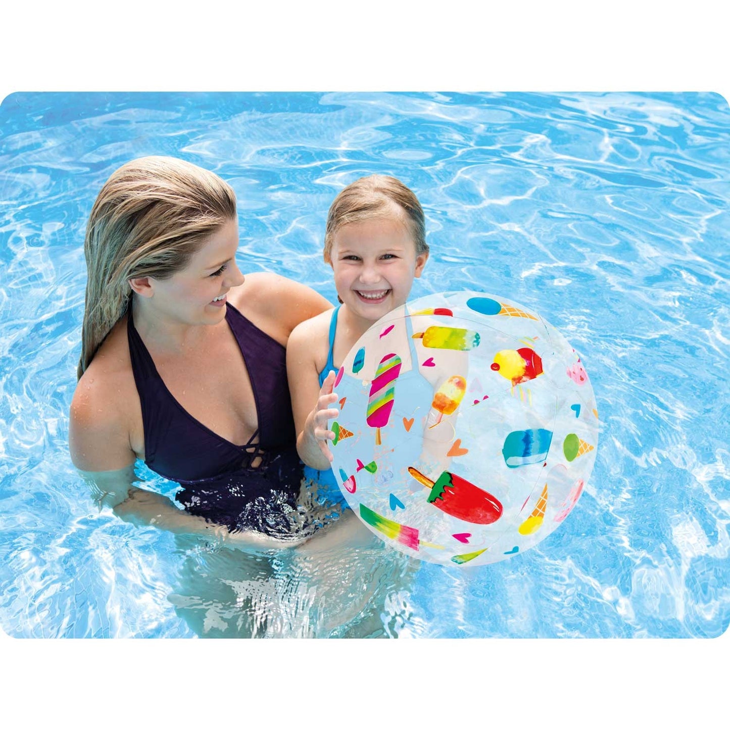 Inflatable beach ball 51cm various designs - 59040 INTEX