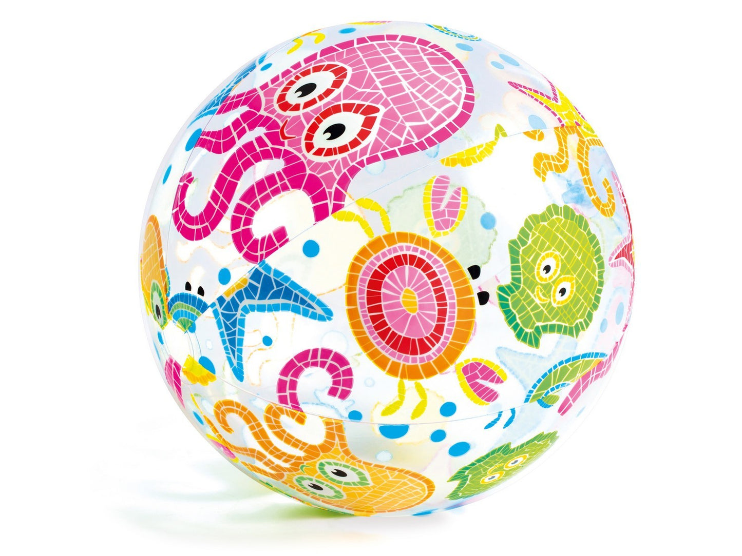 Inflatable beach ball with a 51 cm INTEX 59040 fish print