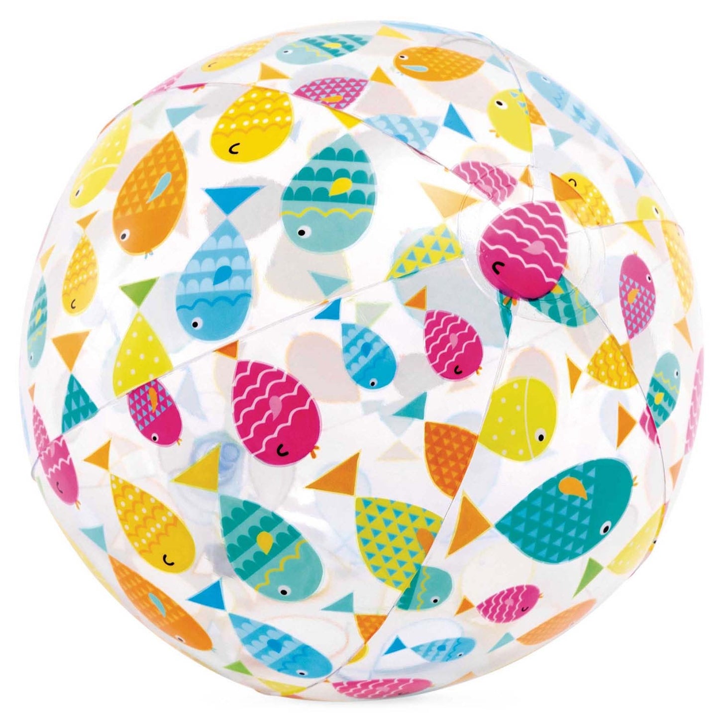 Inflatable beach ball with happy fishes 51 cm INTEX 59040