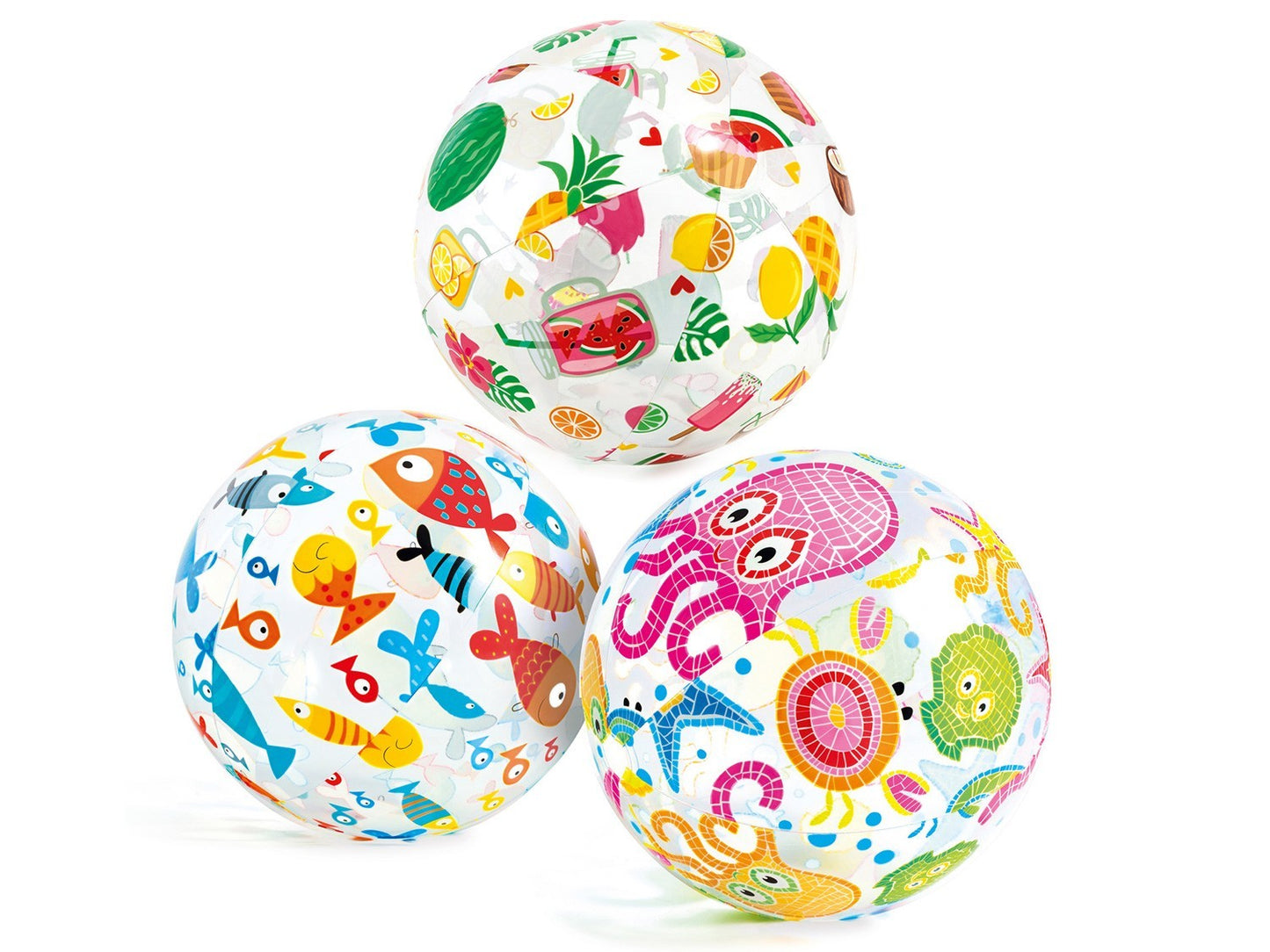 Inflatable beach ball with print 51 cm INTEX 59040 pineapple