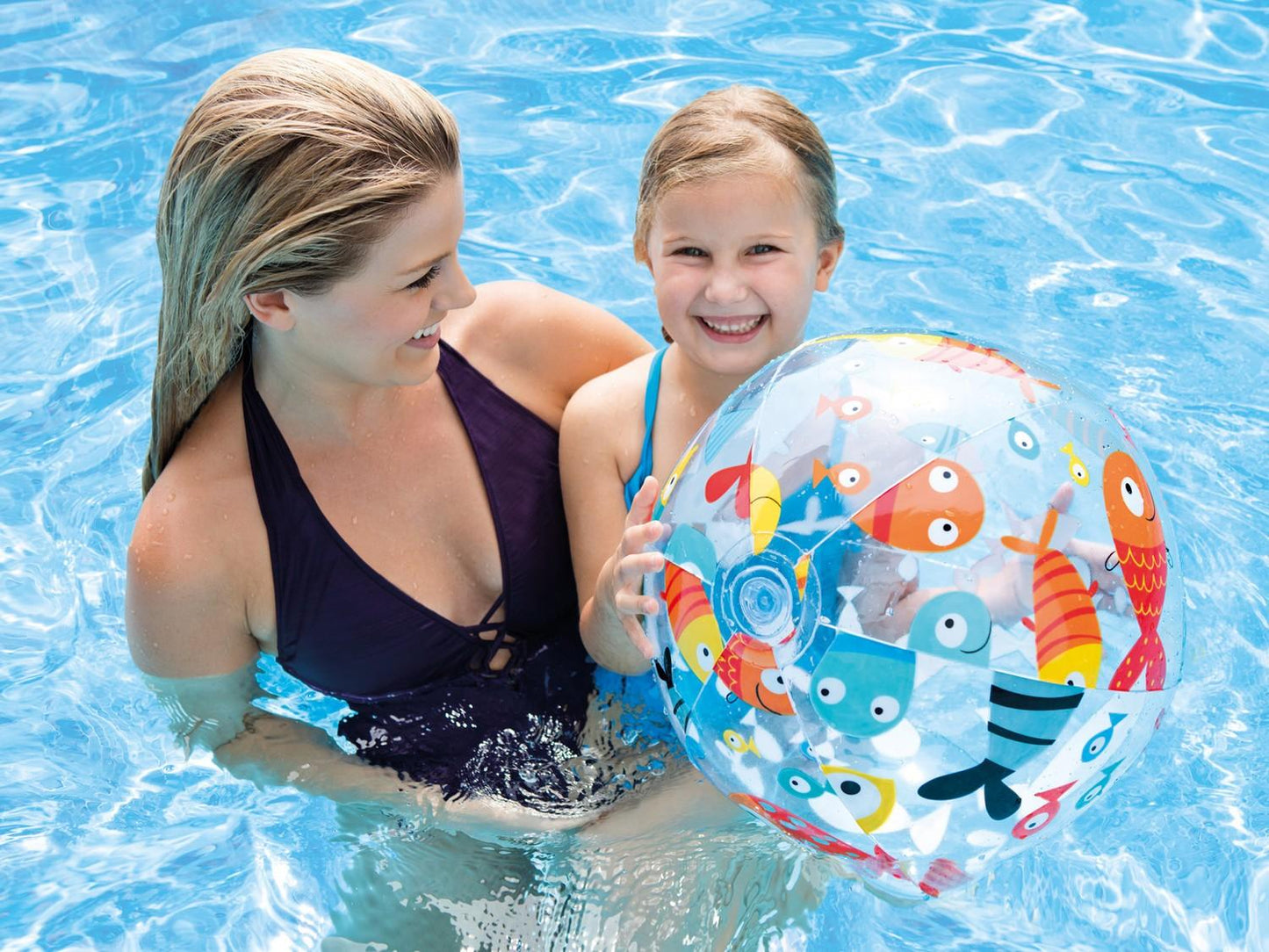 Inflatable beach ball with print 51 cm INTEX 59040 pineapple
