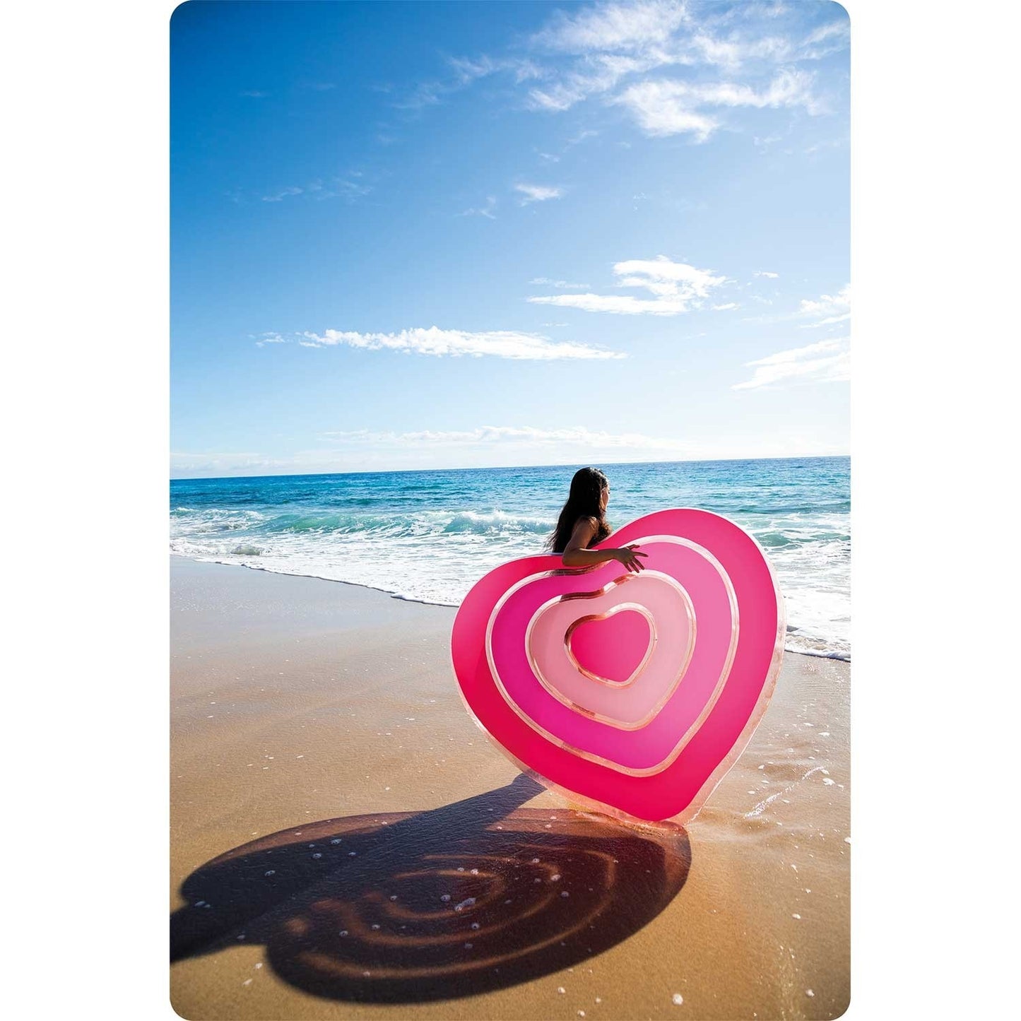 Inflatable beach mattress Heart 155 x 135 cm INTEX 58727