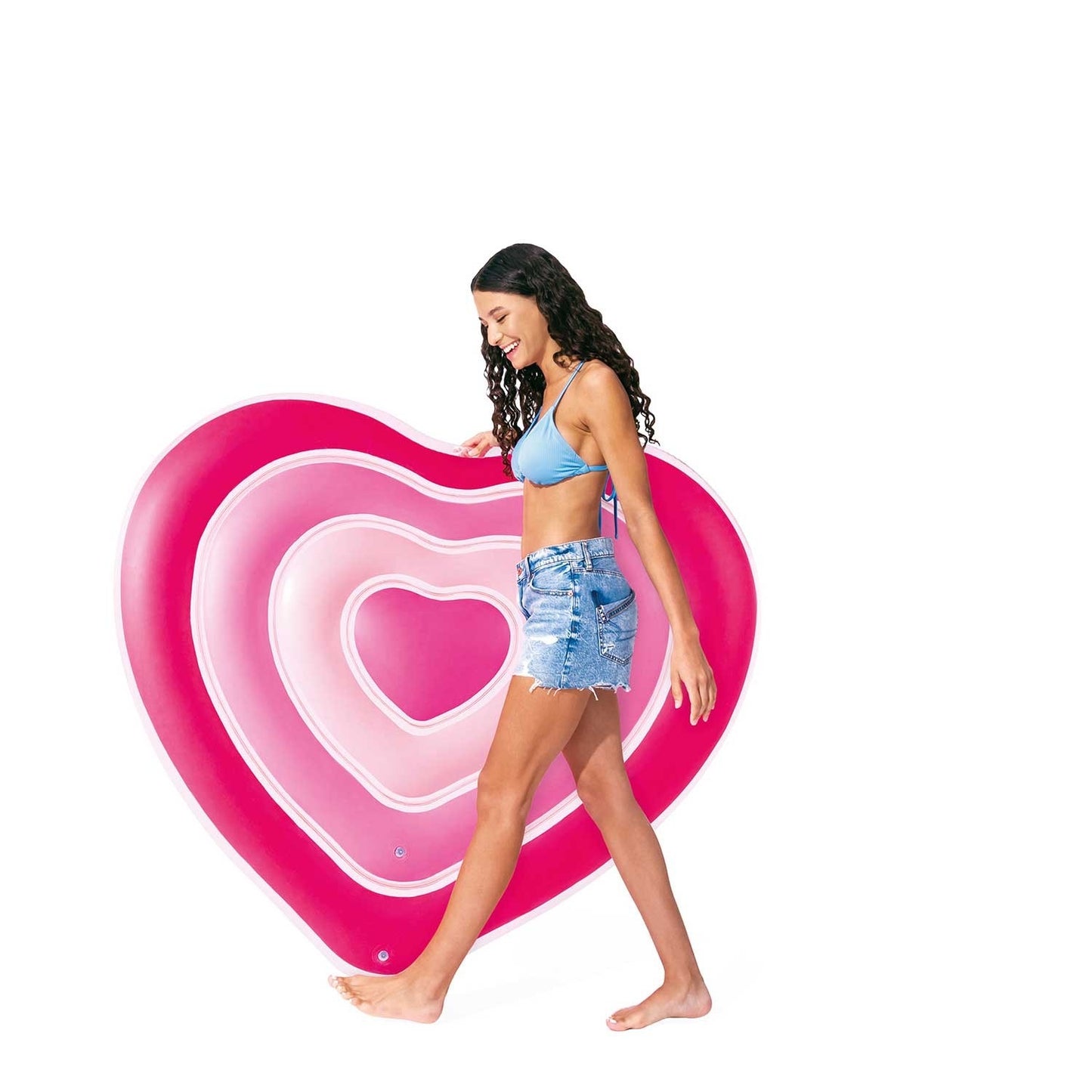 Inflatable beach mattress Heart 155 x 135 cm INTEX 58727
