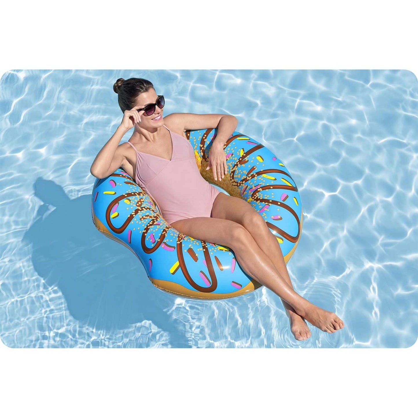 Inflatable beach ring for swimming blue Donut 107cm BESTWAY
