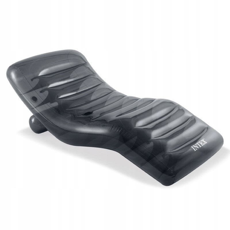 Inflatable black swimming mattress 191x99cm INTEX