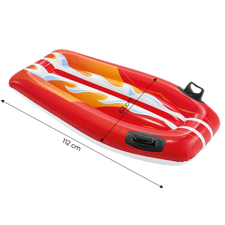 Inflatable board with handles for children Red INTEX