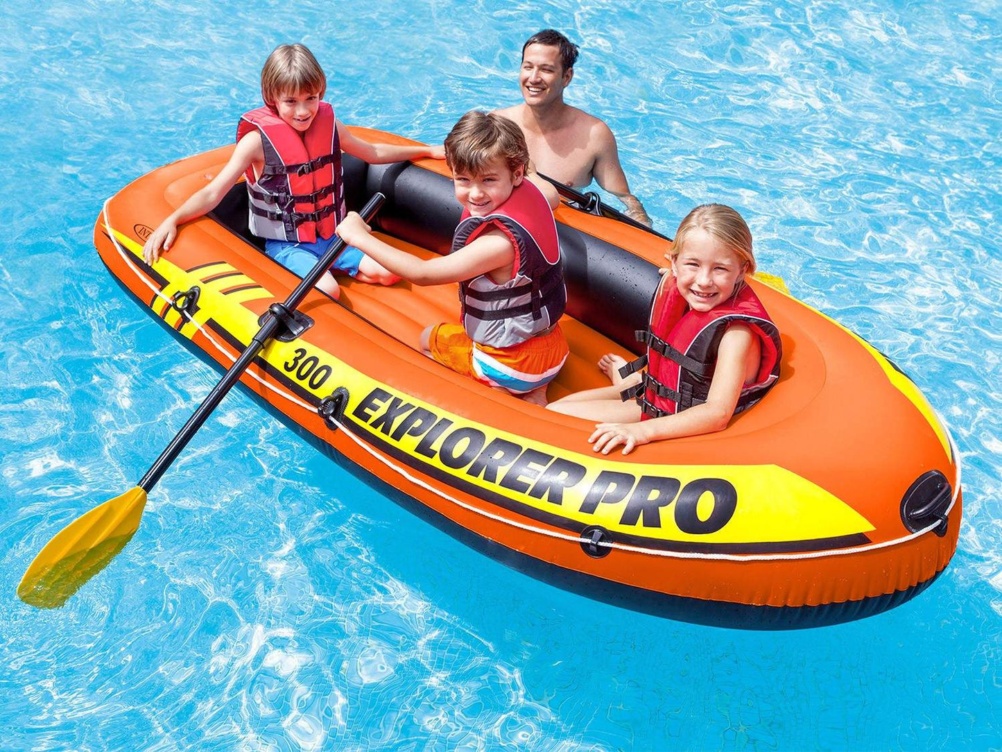 Inflatable boat Explorer PRO 300 Set 244 x 117 x 36 cm oars + pump INTEX 58358