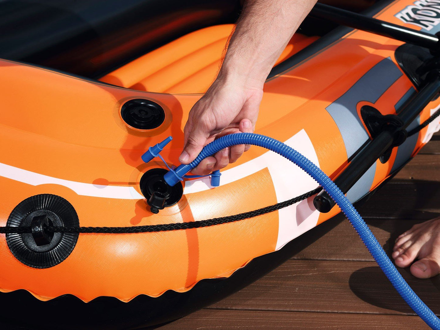Inflatable boat Hydro-Force Set 188 x 98 cm oars + pump Bestway 61062