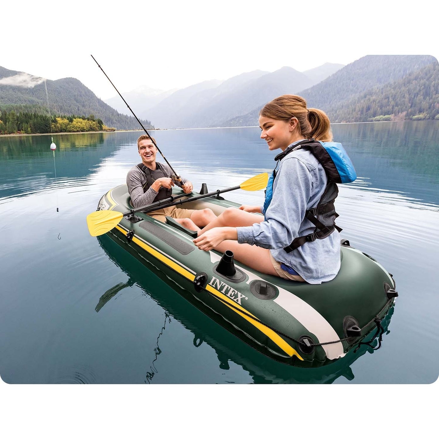 Inflatable boat Seahawk 2 Set 236 x 114 x 41 cm INTEX 68347