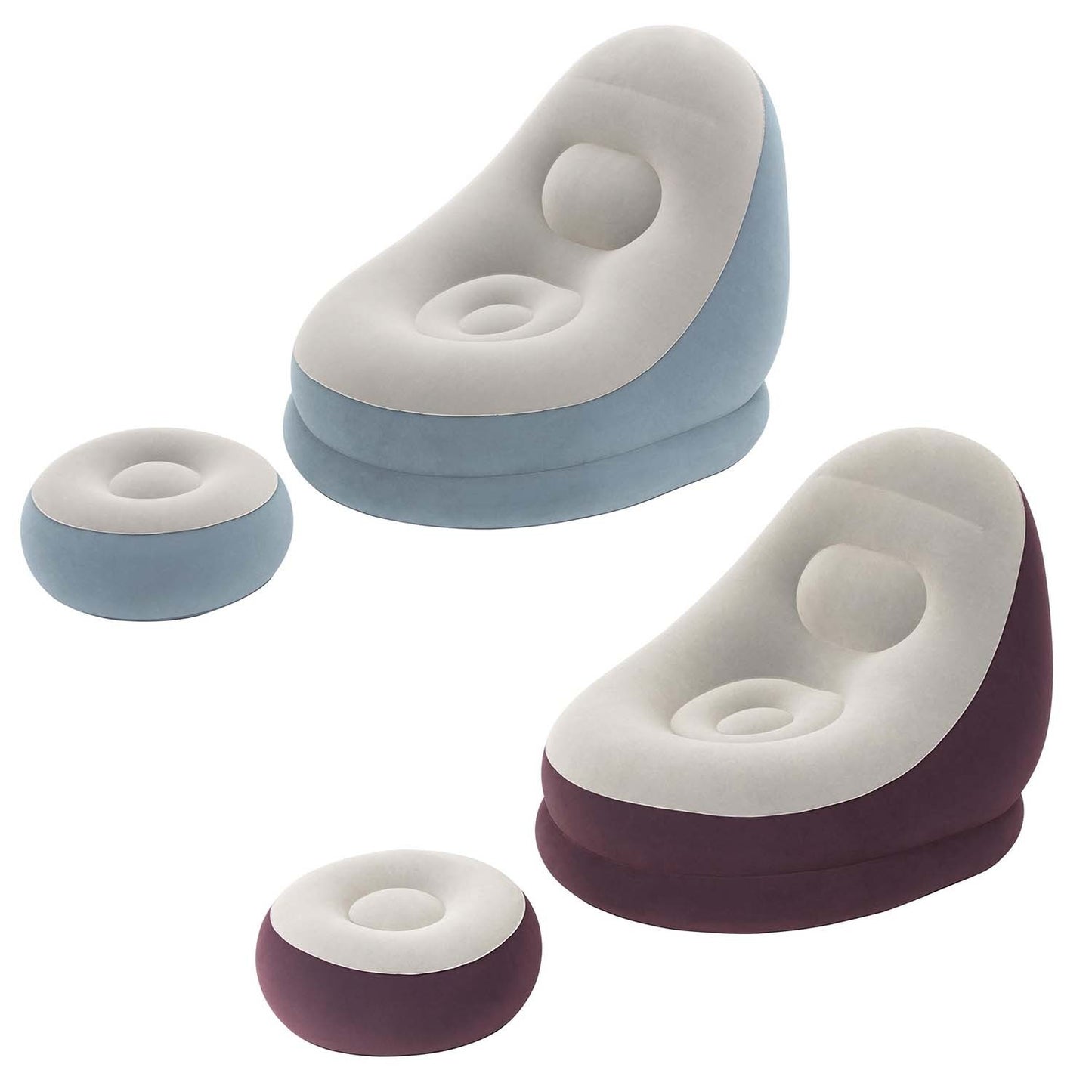 Inflatable chair with footrest 122 x 94 x 81 cm Bestway 75053 red