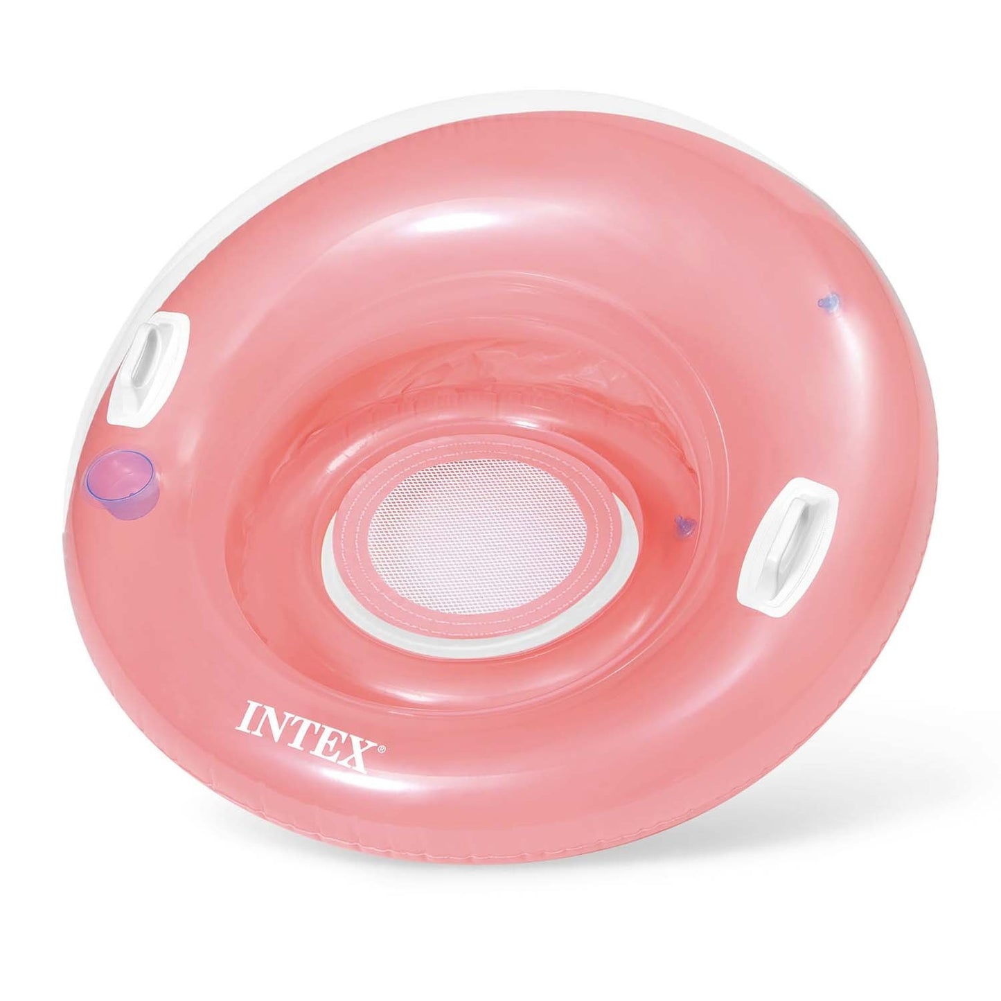 Inflatable chair with handles, pink, 119 cm, INTEX 58883