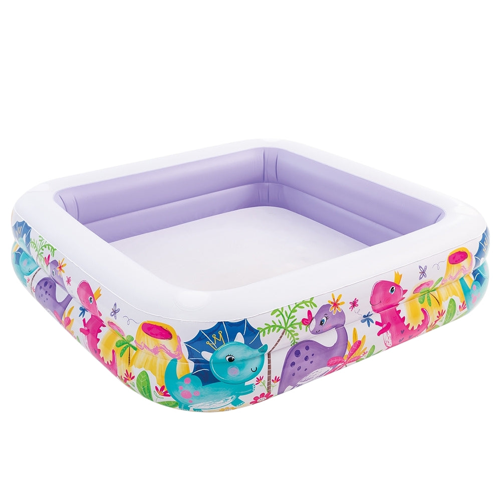 Inflatable children's paddling pool with canopy purple INTEX 57470-DINO