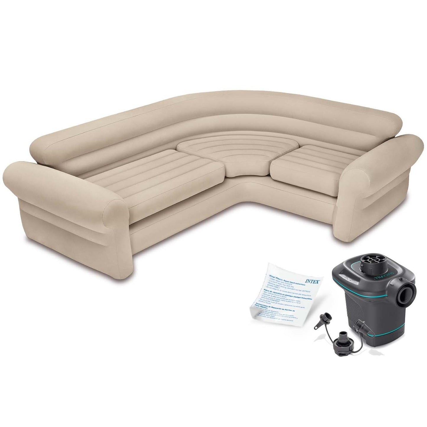 Inflatable corner sofa 257 x 203 x 76 cm INTEX 68575-66640