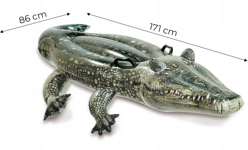 Inflatable crocodile swimming mattress 171 cm INTEX 57551