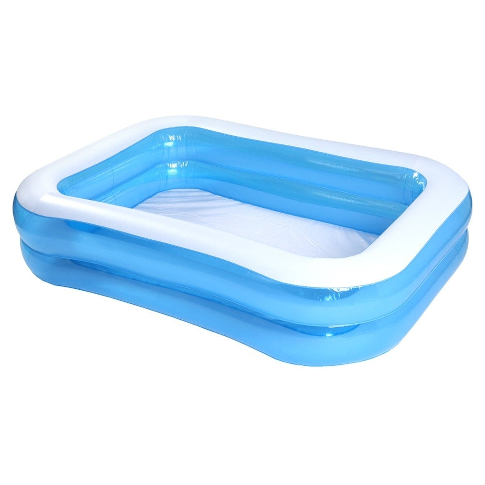 Inflatable family pool with two rings, cool & fun