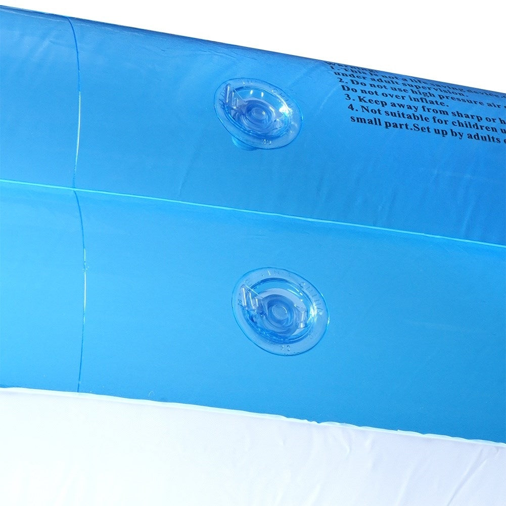 Inflatable family pool with two rings, cool & fun