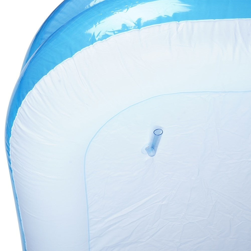 Inflatable family pool with two rings, cool & fun