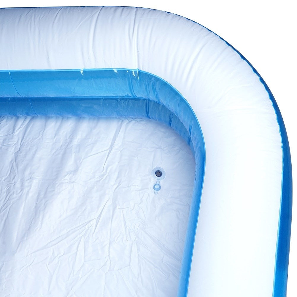 Inflatable family pool with two rings, cool & fun