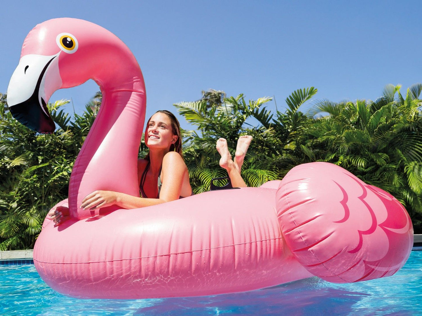 Inflatable flamingo mattress 218 x 211 x 136 cm INTEX 56288