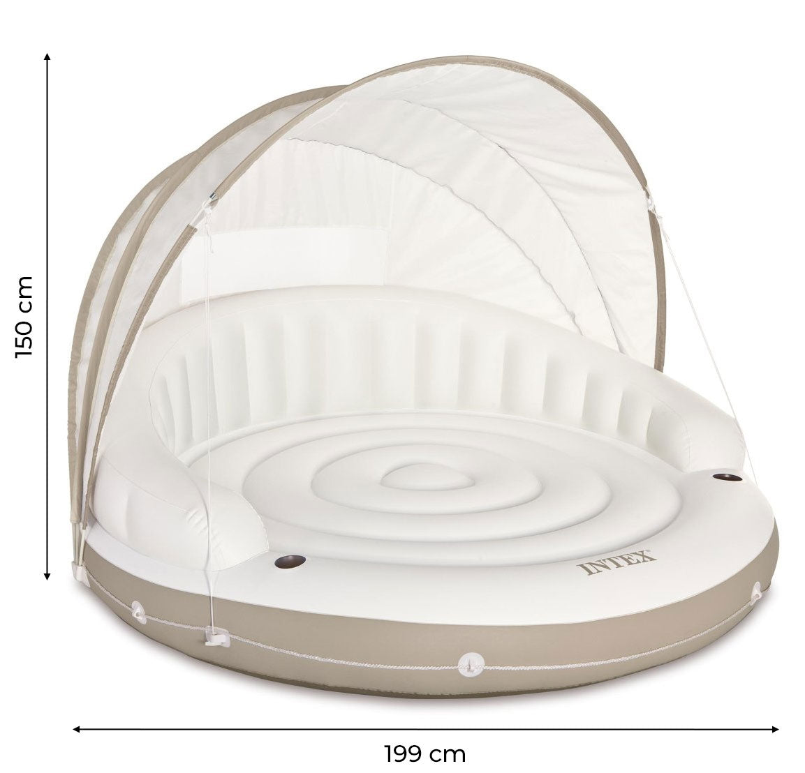 Inflatable island with canopy inflatable mattress 199x150cm INTEX 58292