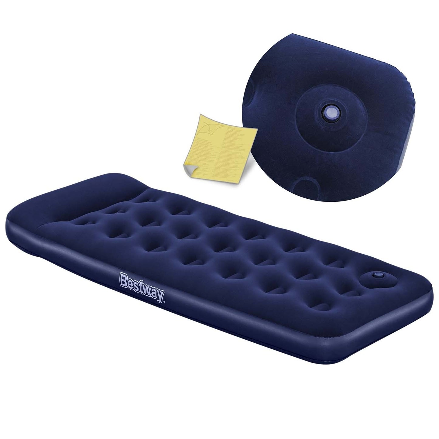 Inflatable mattress 185x76x22 cm with built-in foot pump Bestway 67223