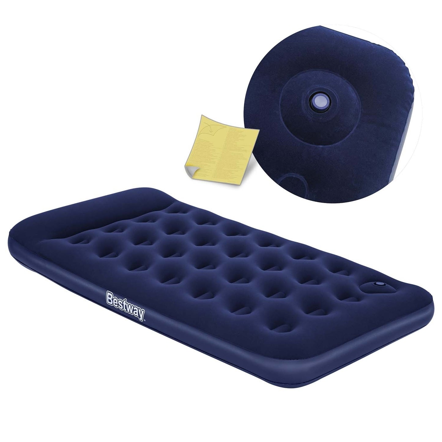 Inflatable mattress 188x99x22 cm with built-in foot pump Bestway 67224