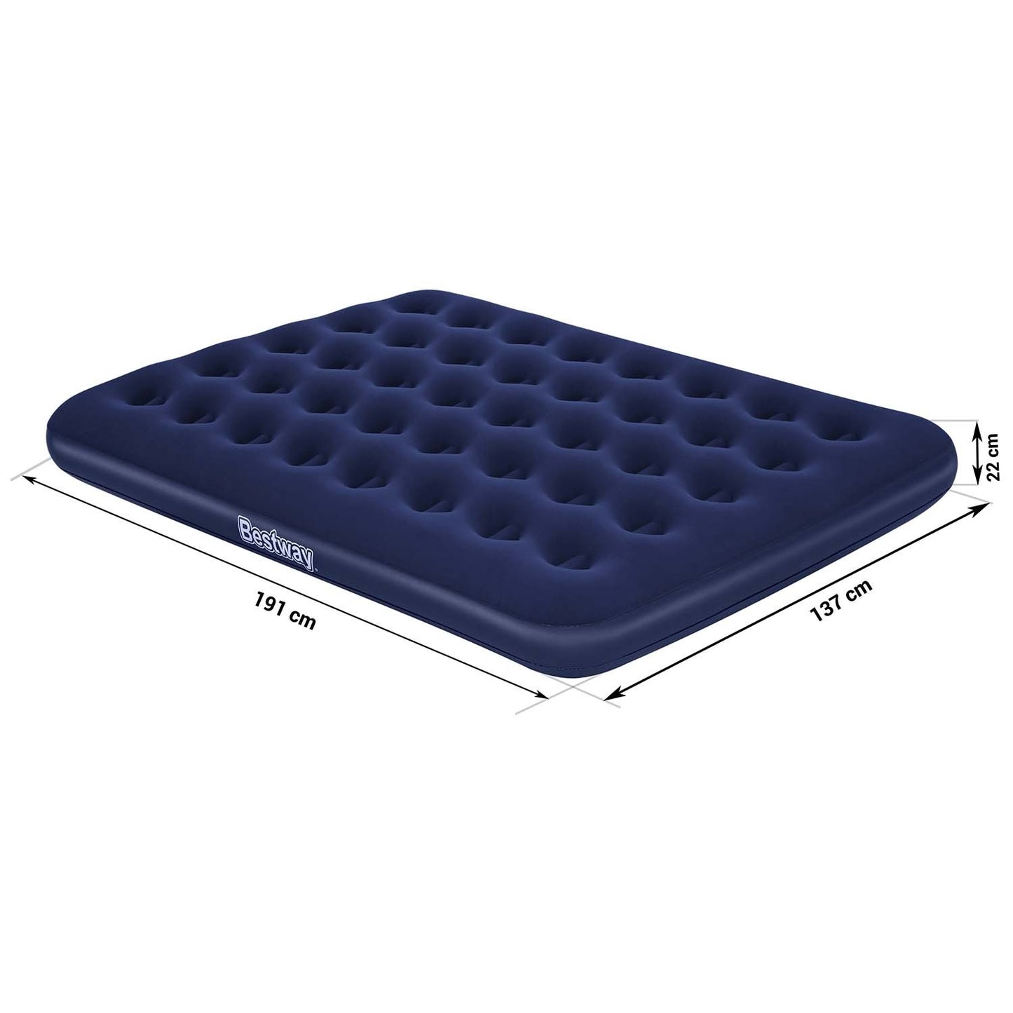 Inflatable mattress 191x132x22 cm with piston pump Bestway 67002