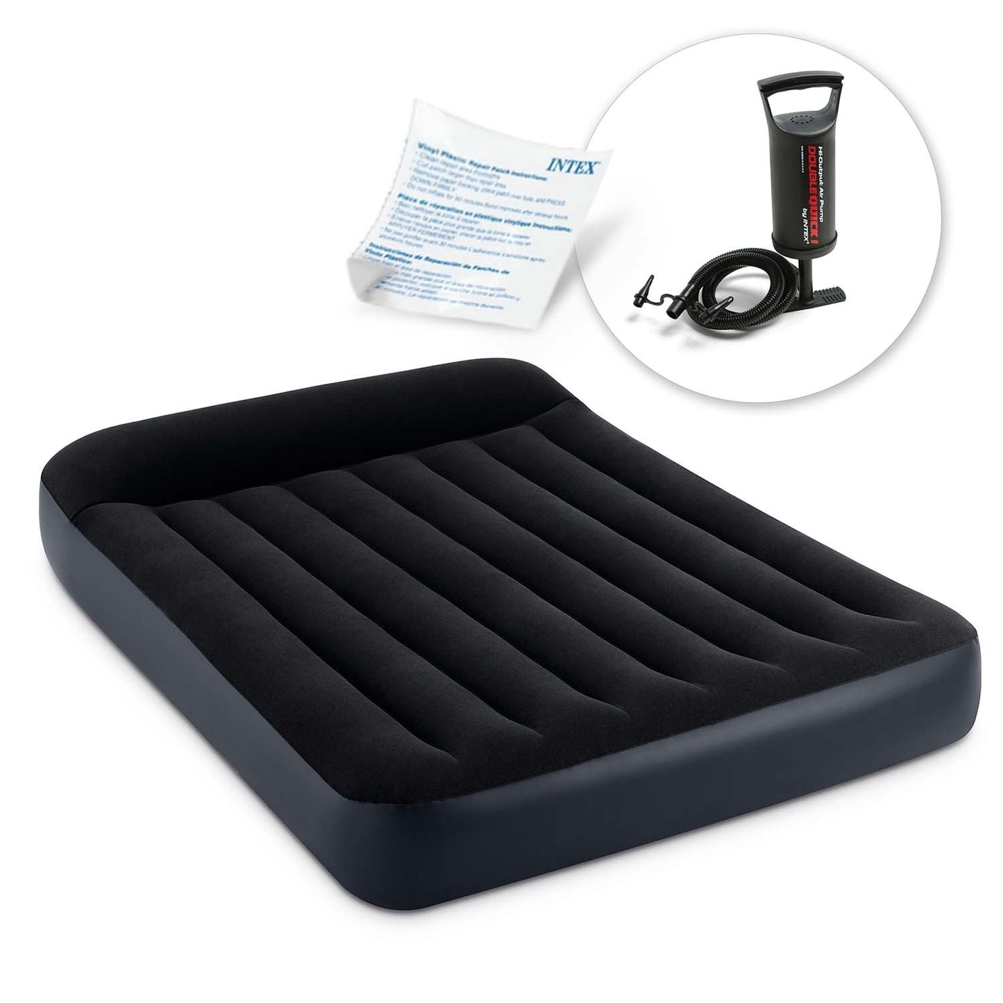 Inflatable mattress 191x137x25 cm with INTEX 64142 piston pump