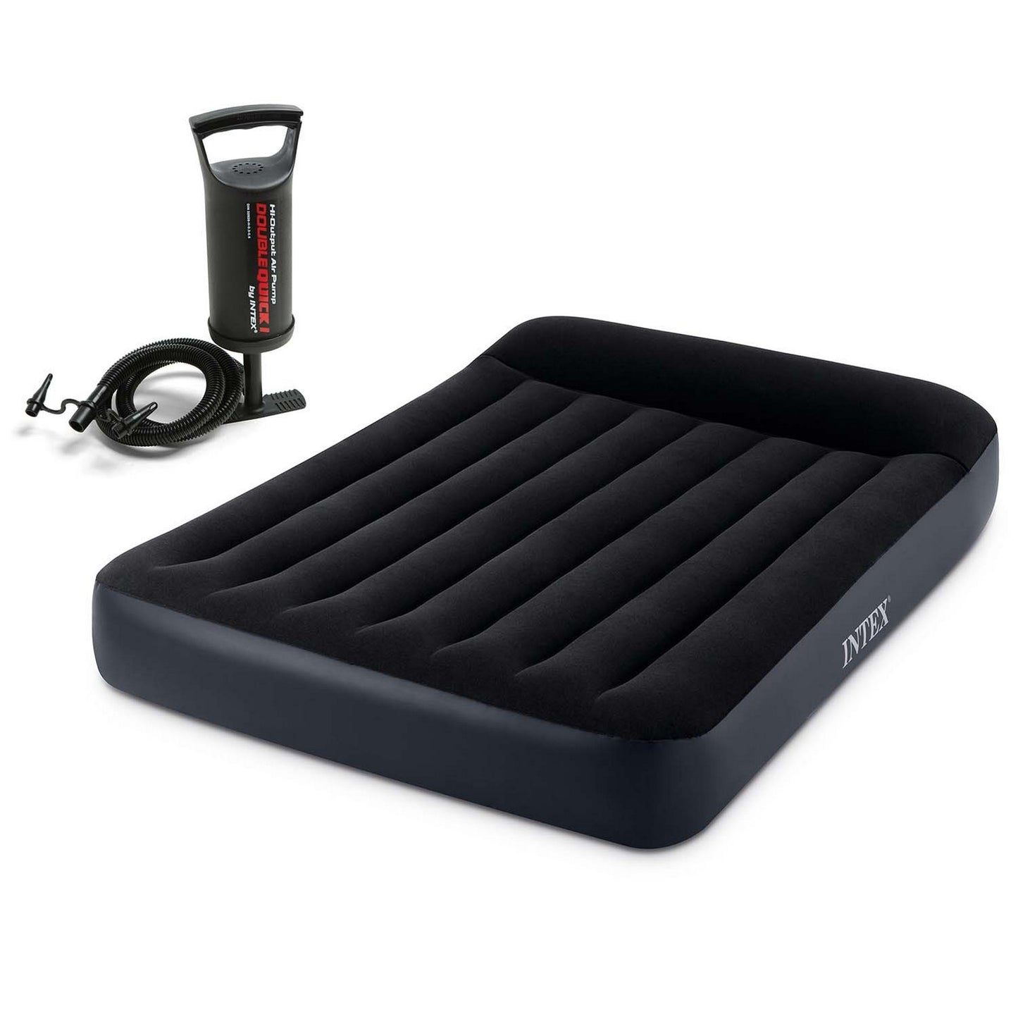 Inflatable mattress 191x137x25 cm with INTEX 64142 piston pump