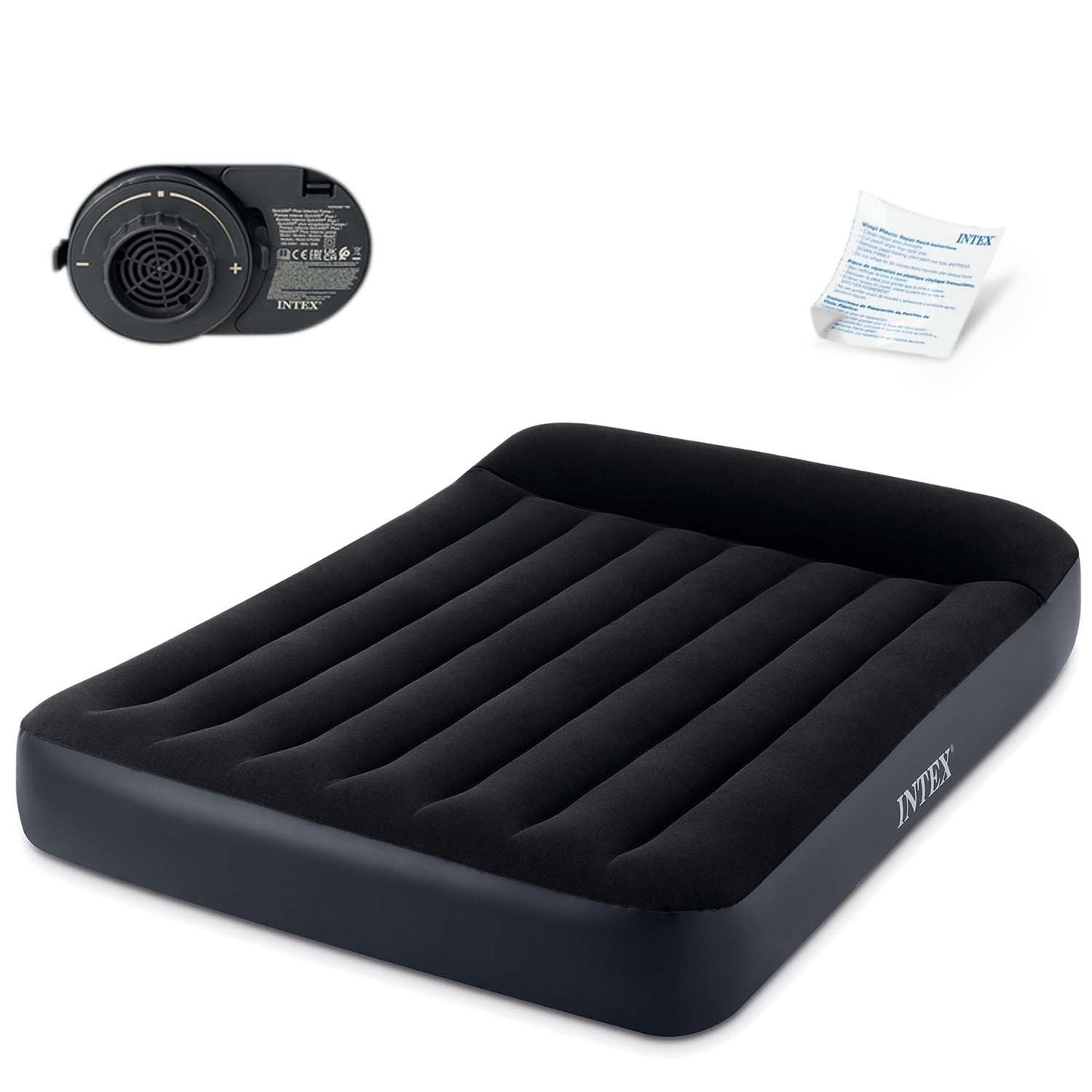 Inflatable mattress 191x137x25 cm with built-in electric pump INTEX 64148