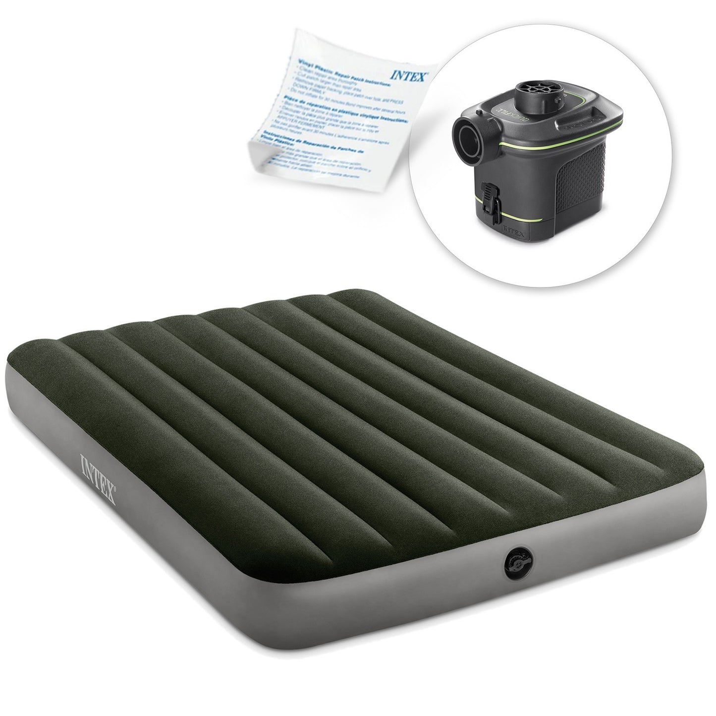 Inflatable mattress 191x137x25 cm with electric pump INTEX 64778