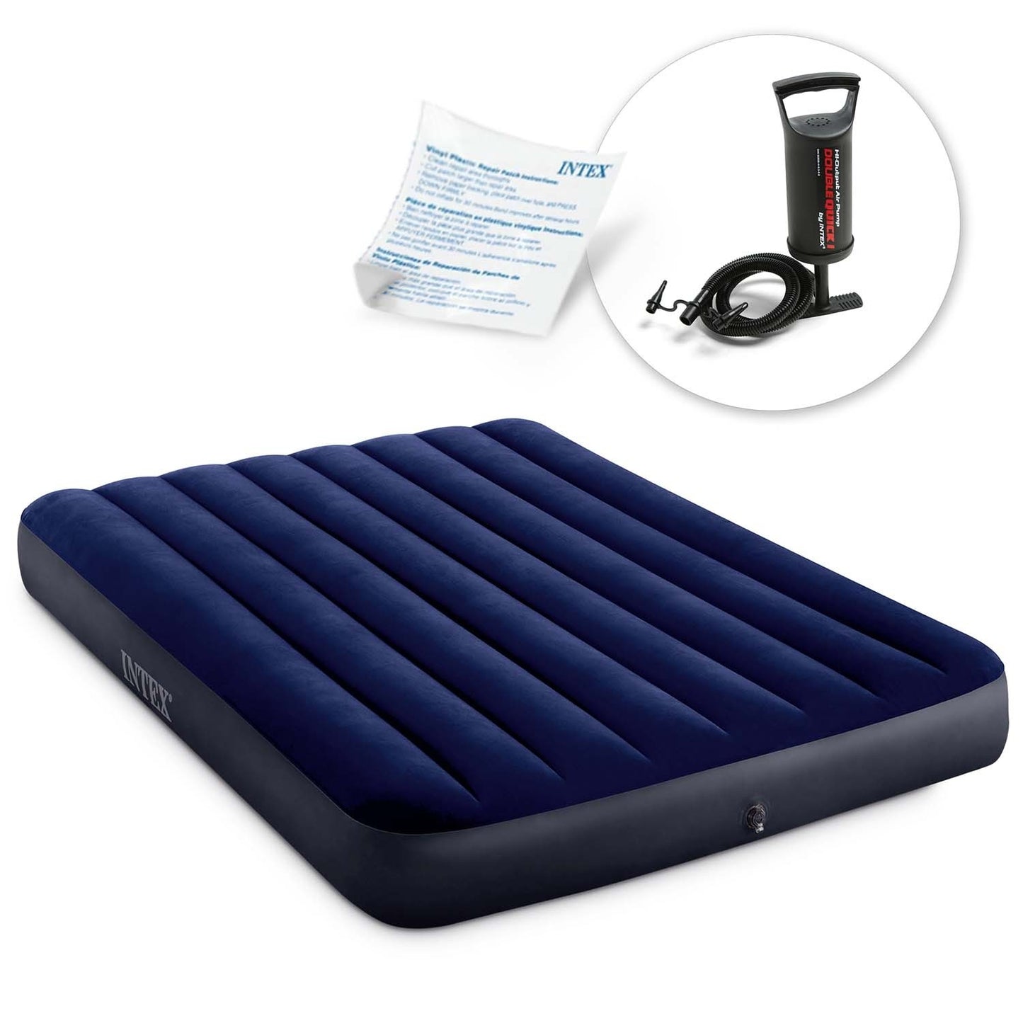 Inflatable mattress 191x137x25 cm with piston pump INTEX 64758