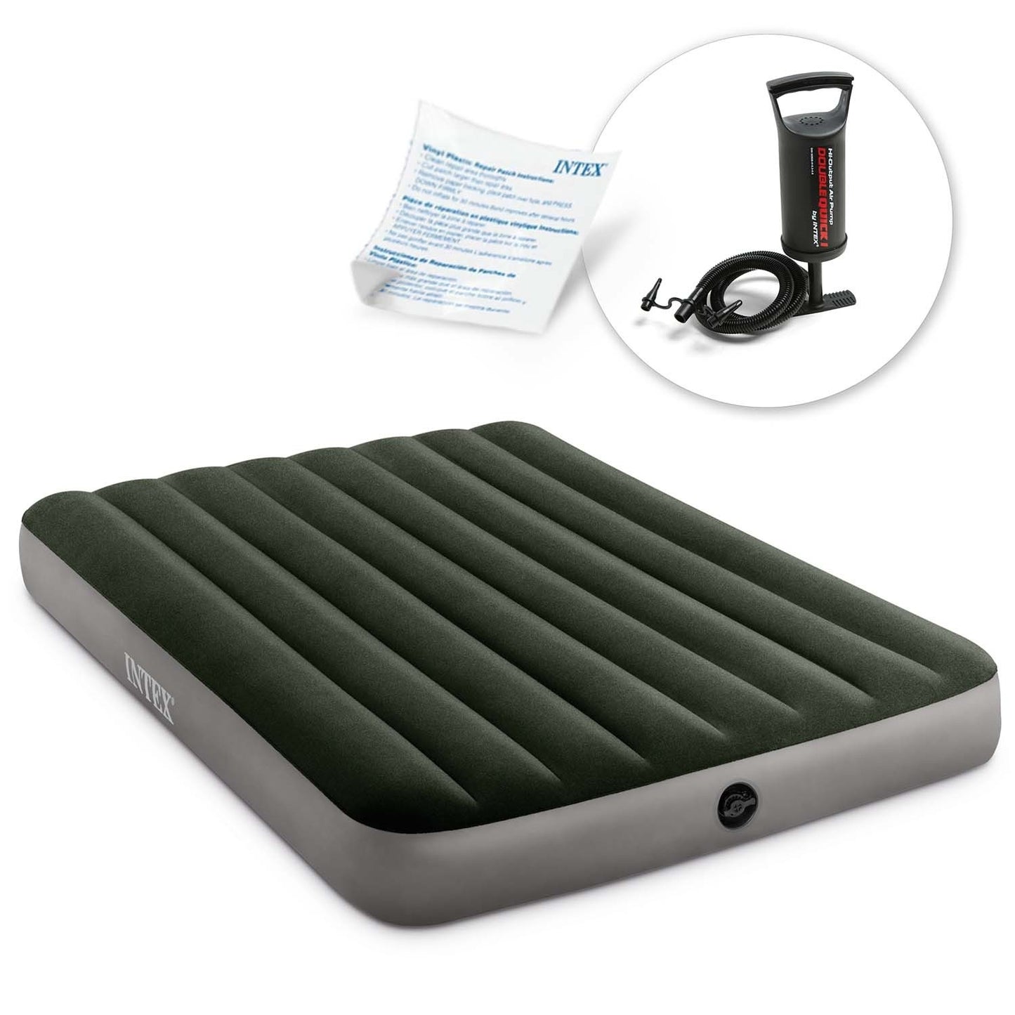 Inflatable mattress 191x137x25 cm with piston pump INTEX 664108