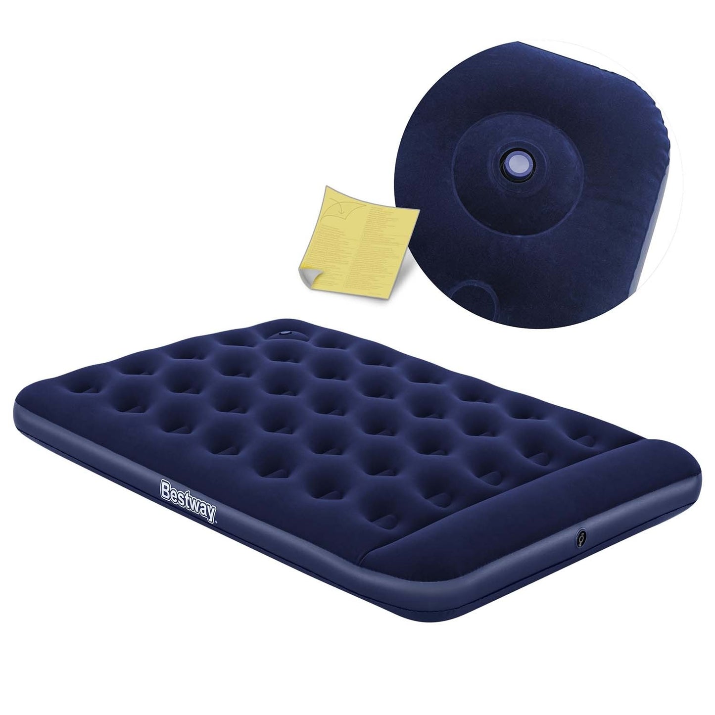 Inflatable mattress 191x137x28 cm with built-in foot pump Bestway 67225