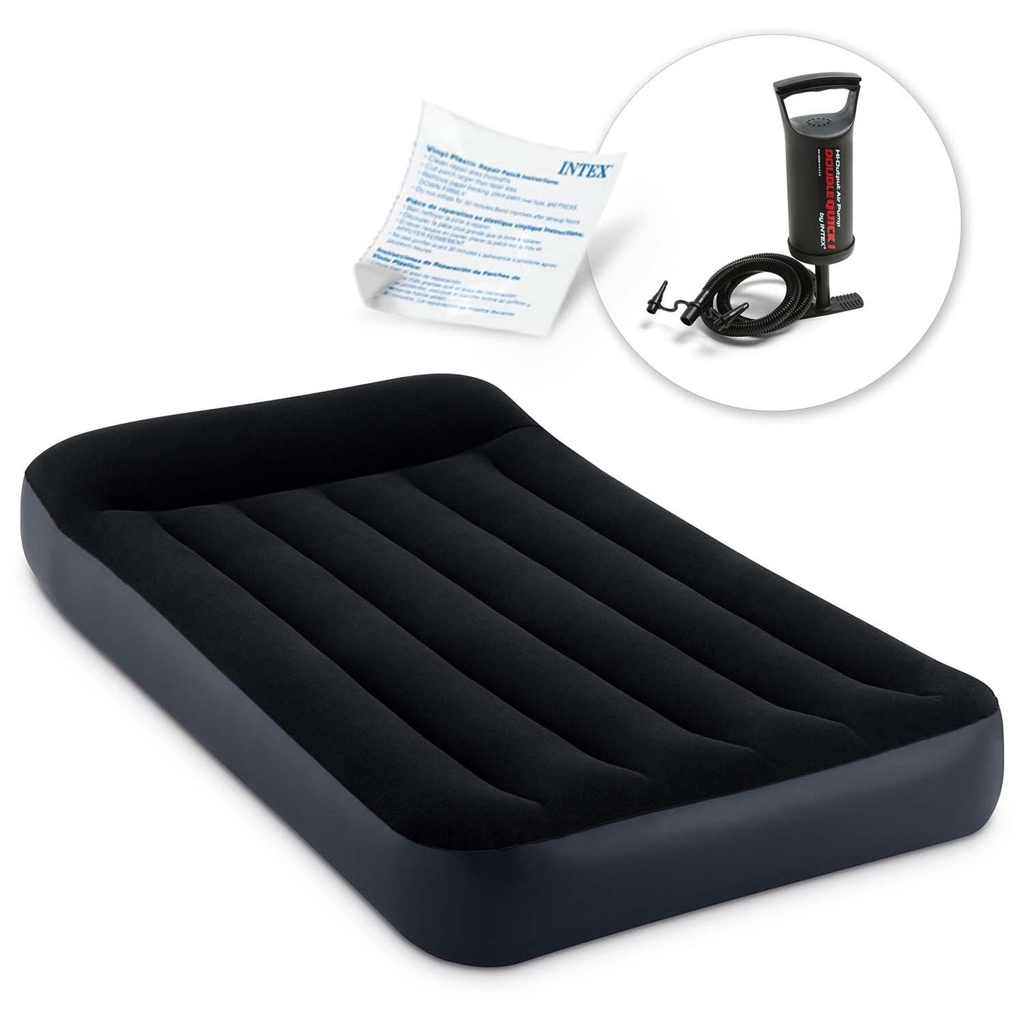 Inflatable mattress 191x99x25 cm with INTEX 64141 piston pump