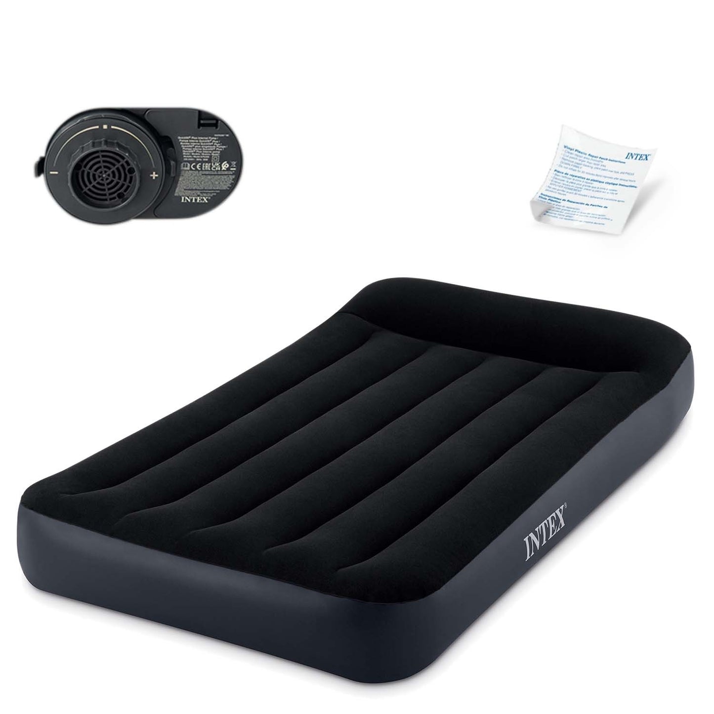 Inflatable mattress 191x99x25 cm with built-in electric pump INTEX 64146ND
