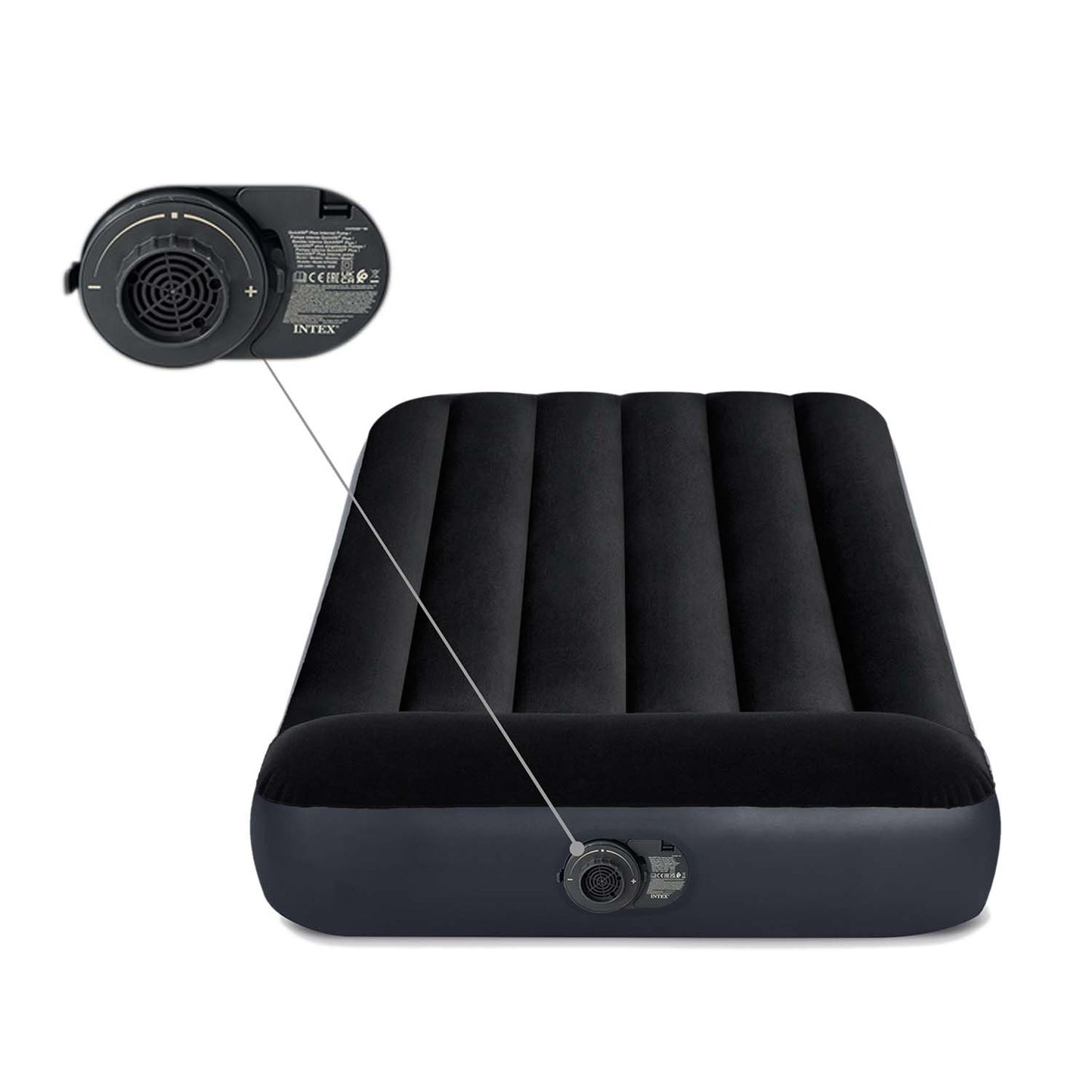Inflatable mattress 191x99x25 cm with built-in electric pump INTEX 64146ND