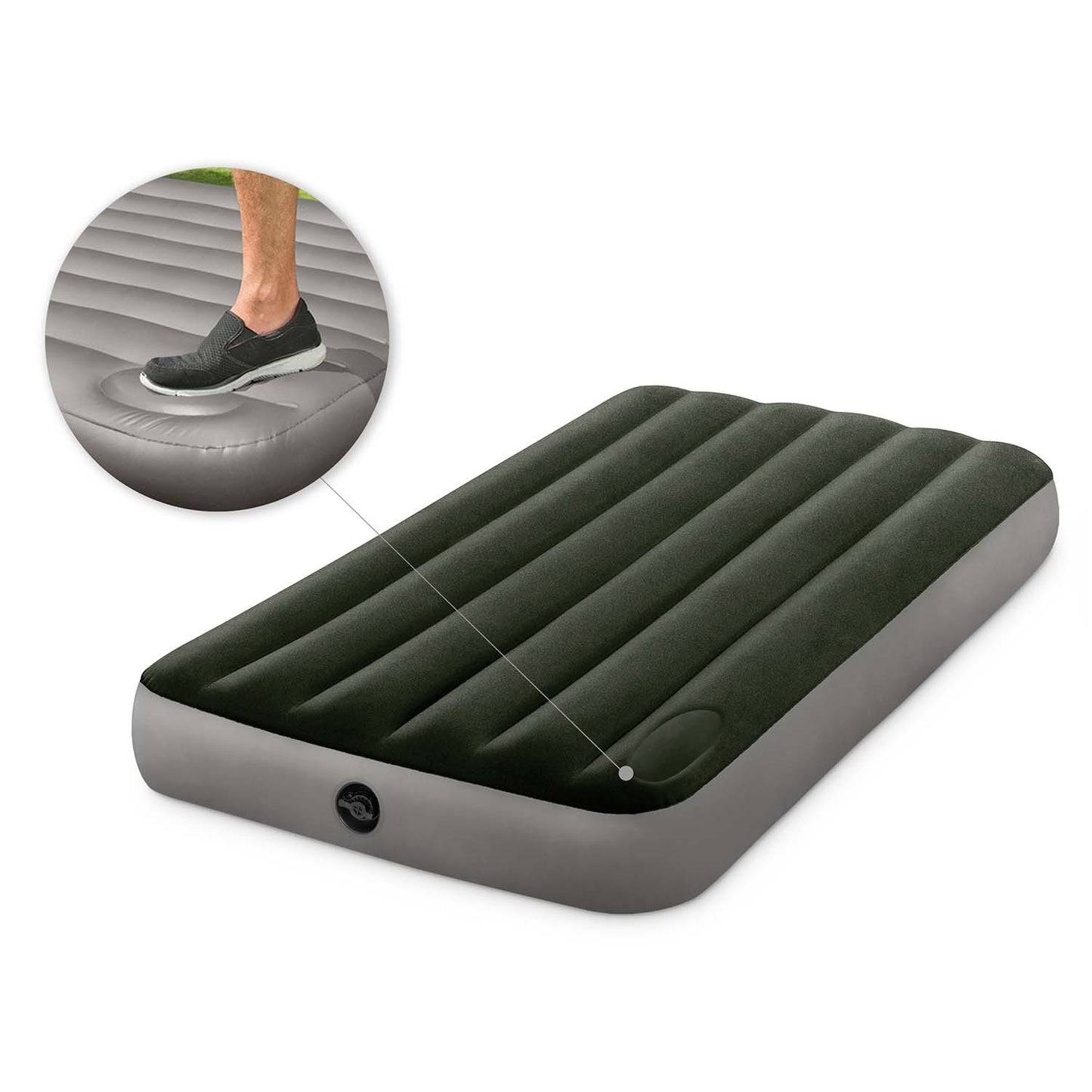 Inflatable mattress 191x99x25 cm with built-in foot pump INTEX 64761