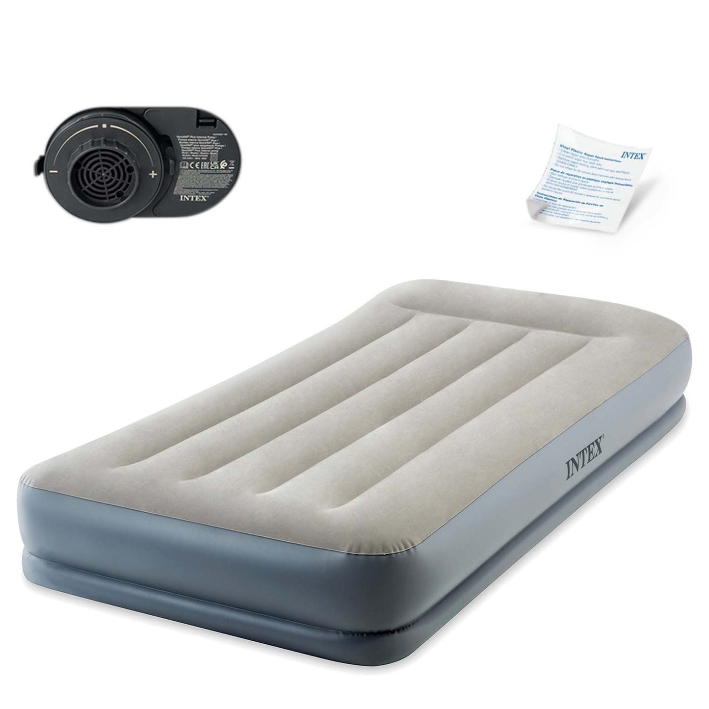 Inflatable mattress 191x99x33 cm with built-in electric pump INTEX 64116ND