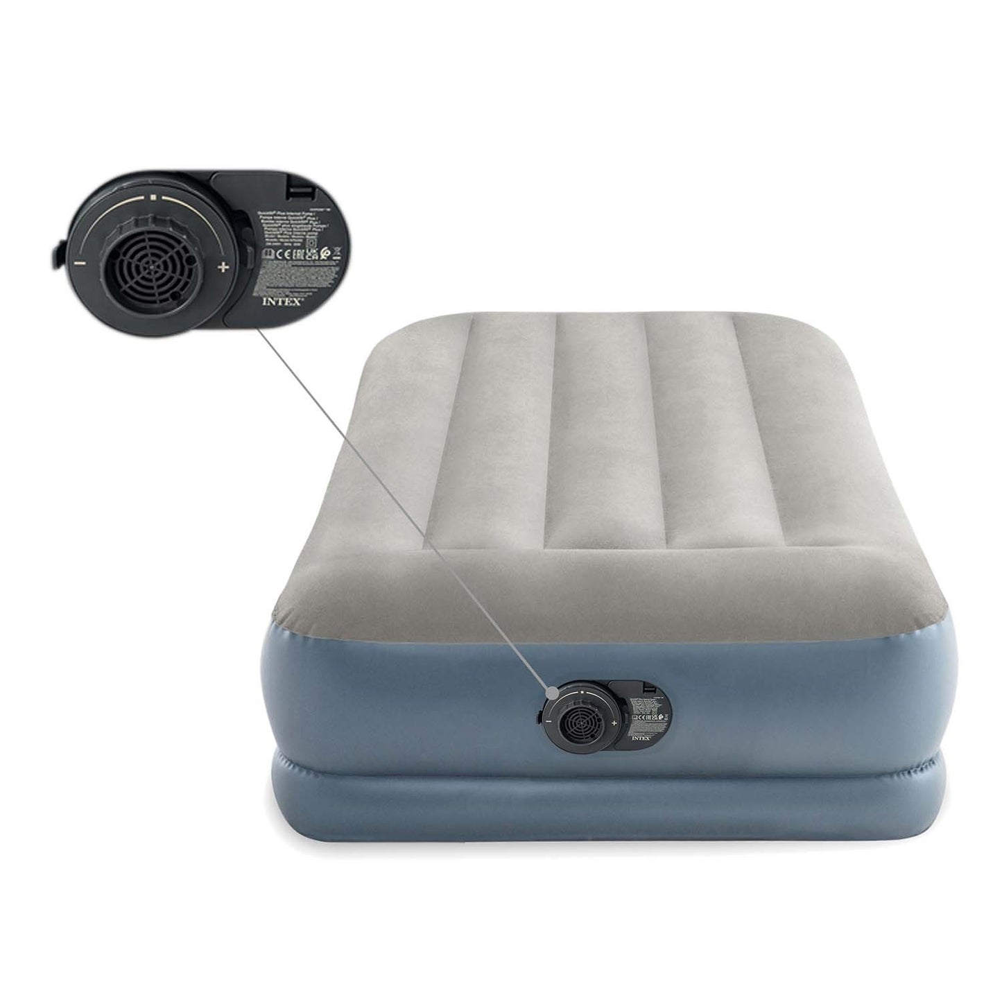 Inflatable mattress 191x99x33 cm with built-in electric pump INTEX 64116ND