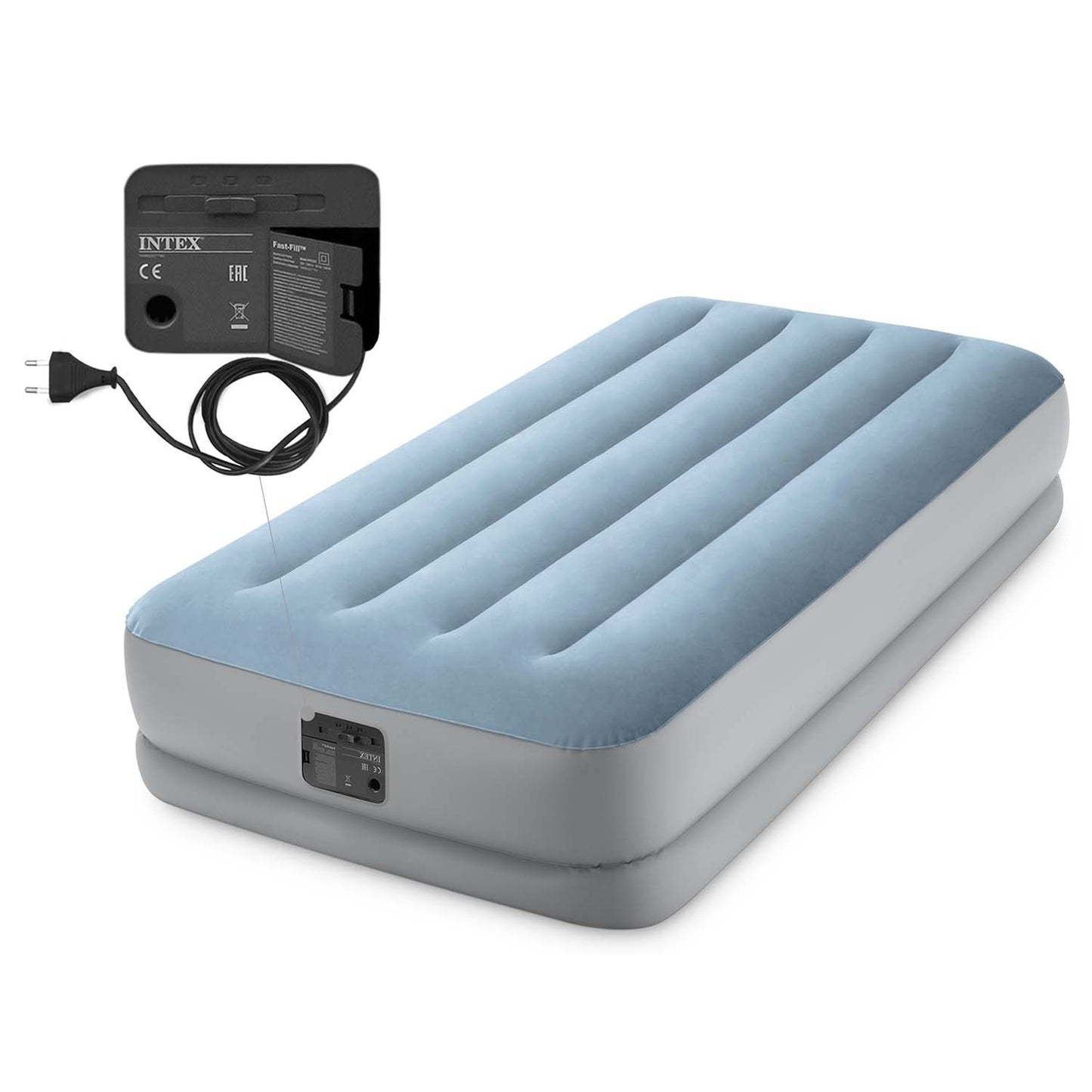Inflatable mattress 191x99x36 cm with built-in electric pump INTEX 64166