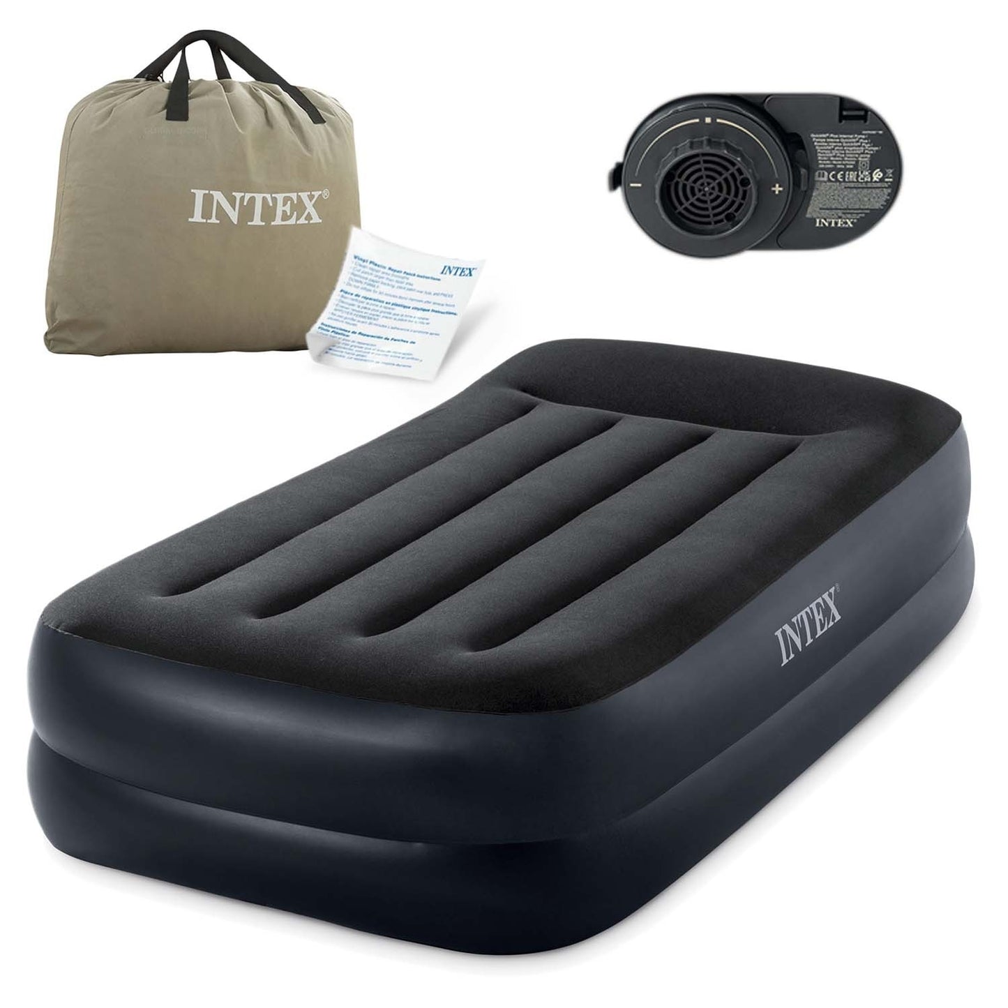 Inflatable mattress 191x99x42 cm with built-in electric pump INTEX 64122ND