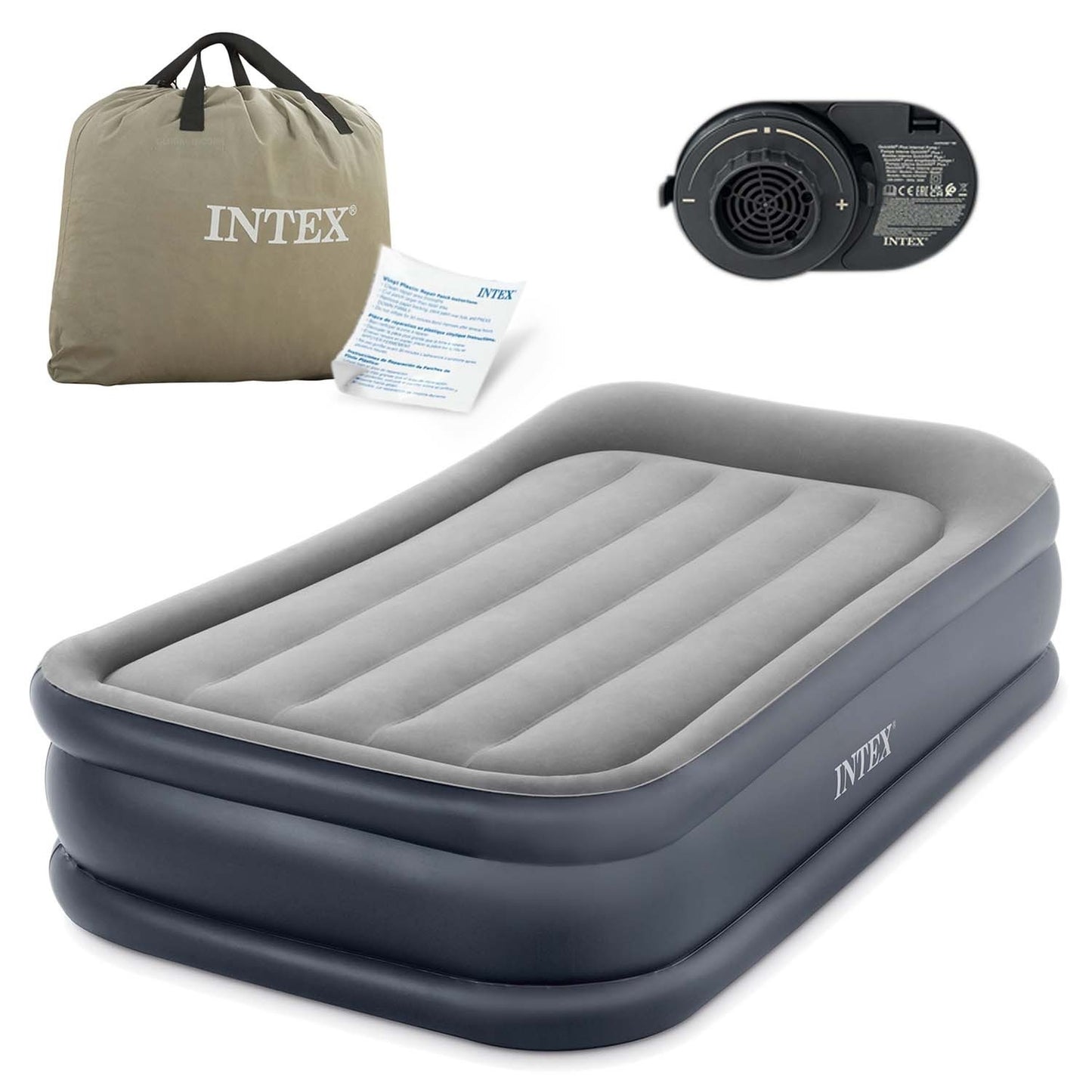Inflatable mattress 191x99x42 cm with built-in electric pump INTEX 64132ND