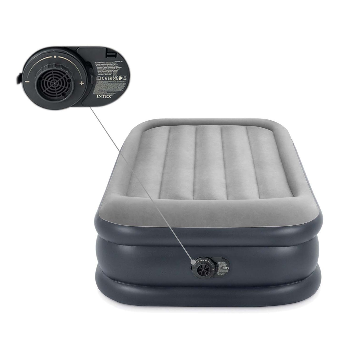 Inflatable mattress 191x99x42 cm with built-in electric pump INTEX 64132ND