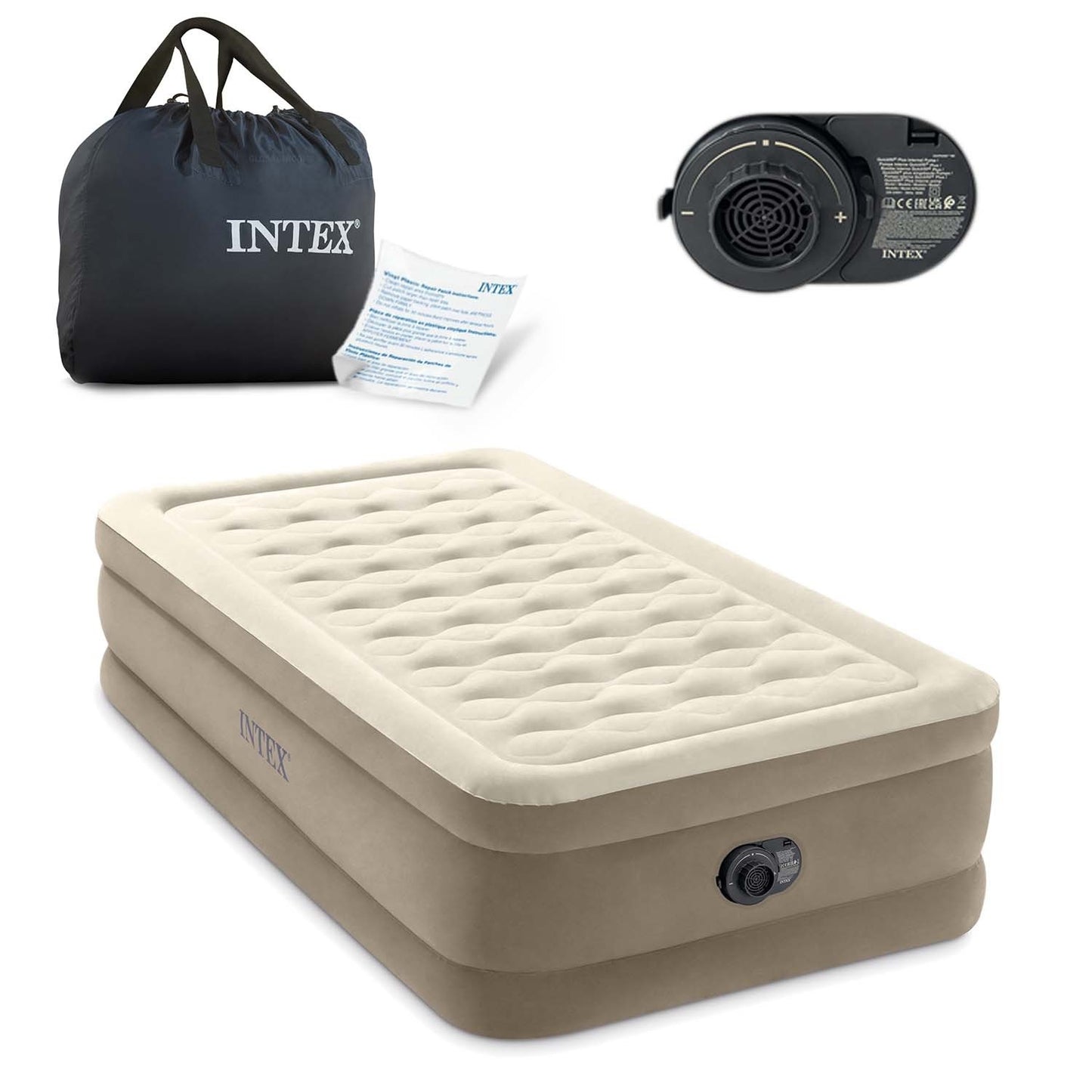 Inflatable mattress 191x99x46 cm with built-in electric pump INTEX 64426ND