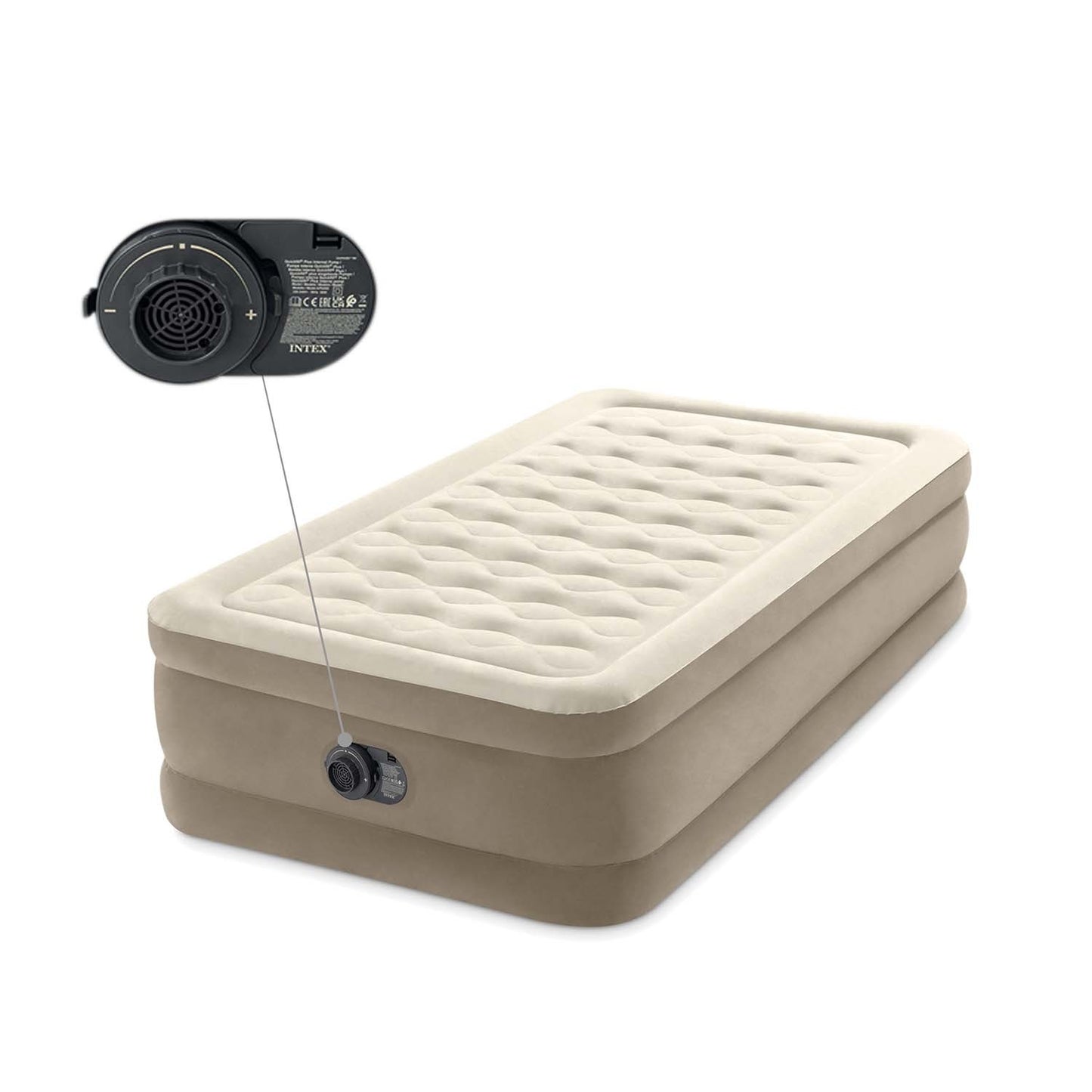 Inflatable mattress 191x99x46 cm with built-in electric pump INTEX 64426ND