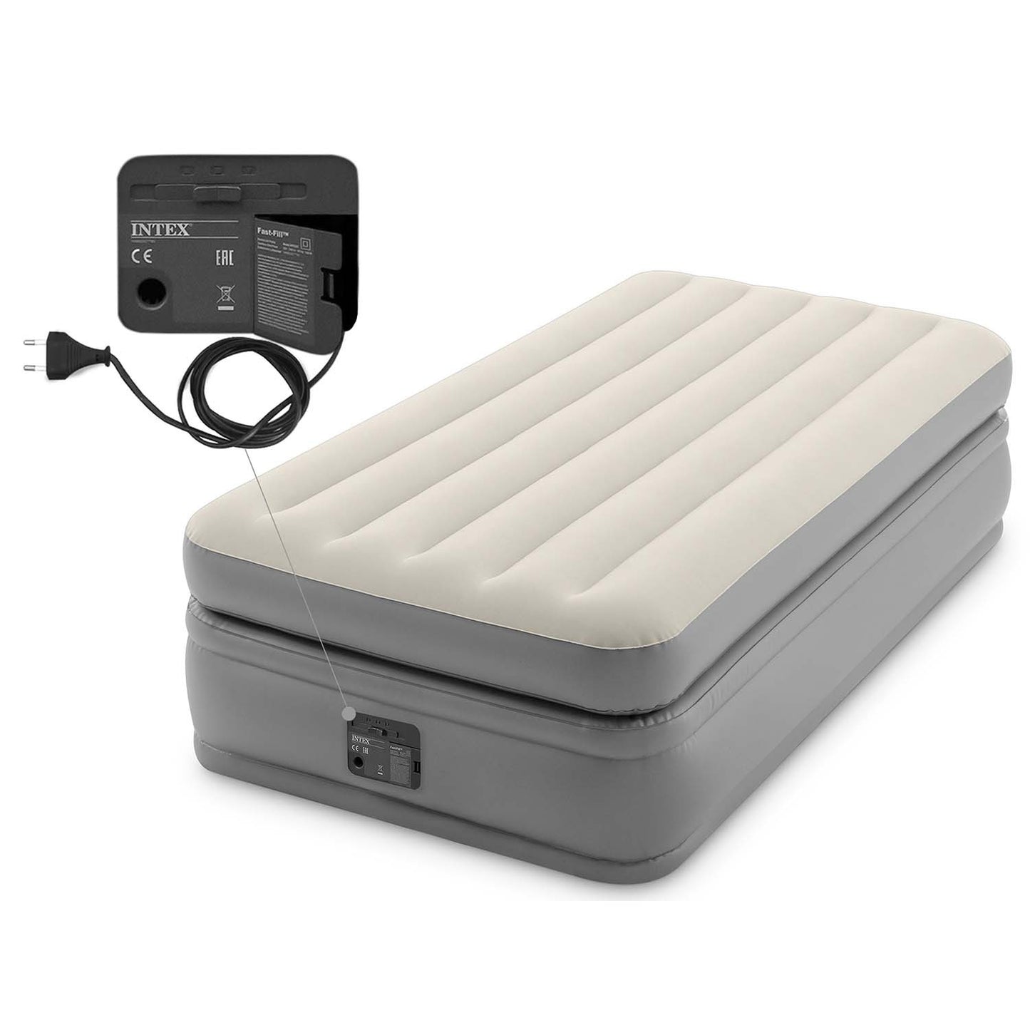 Inflatable mattress 191x99x51 cm with built-in electric pump INTEX 64162