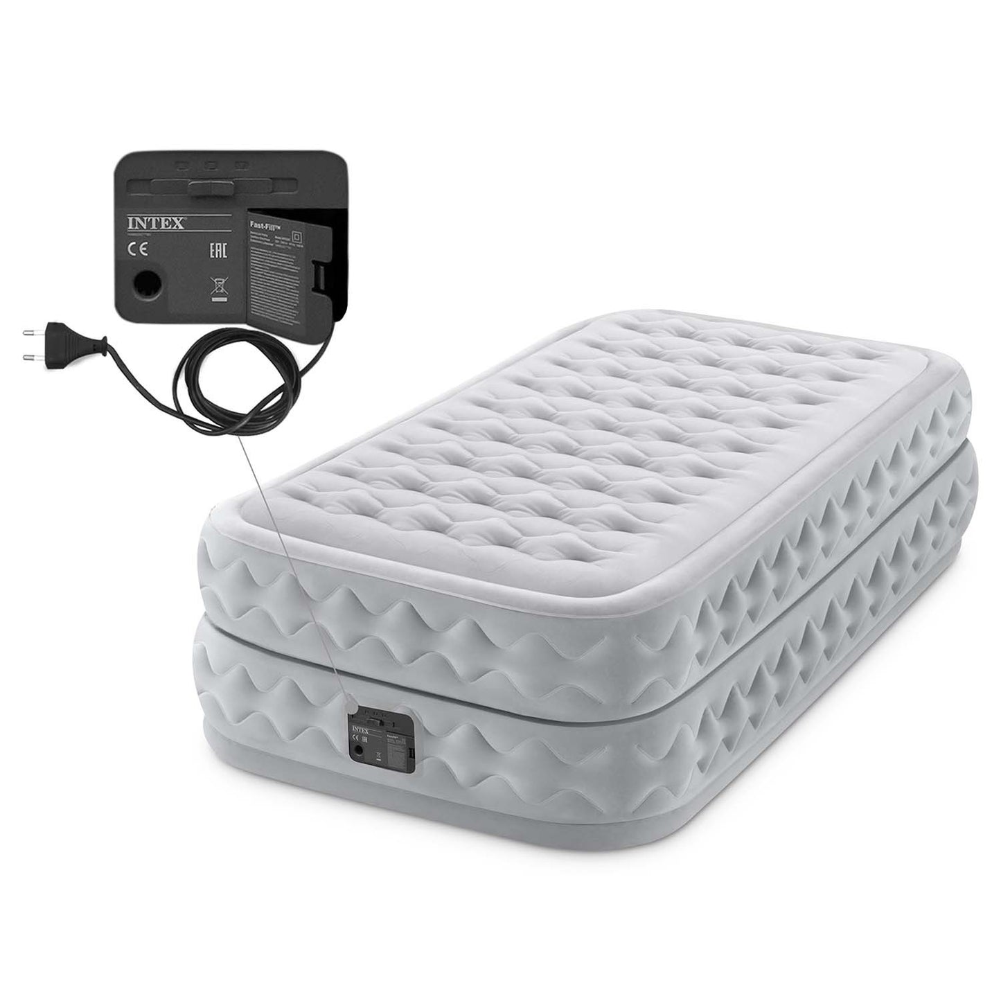 Inflatable mattress 191x99x51 cm with built-in electric pump INTEX 64488